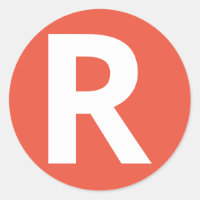 Alphabet Letter "R" Aufkleber