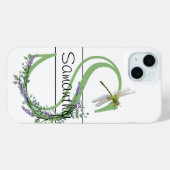 Alphabet Letter S, Aquarelllavender Dragonfly Case-Mate iPhone Hülle (Rückseite (Horizontal))
