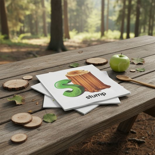 Alphabet Letter S'Espresso Kunst, Dichtung und Mus Serviette