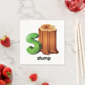 Alphabet Letter S'Espresso Kunst, Dichtung und Mus Serviette (Beispiel)