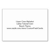 Alphabet Letter Tutorial Cards, Beach theme Tischnummer (Rückseite)