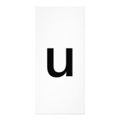 Alphabet Letter U Learning Bildung Card Werbekarte (Hinten)