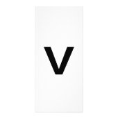 Alphabet Letter V Learning Bildung Card Werbekarte (Hinten)