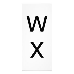 Alphabet Letter W and X Learning Bildung Card Werbekarte