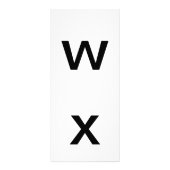 Alphabet Letter W and X Learning Bildung Card Werbekarte (Hinten)
