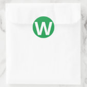 Alphabet Letter "W" Aufkleber (Tasche)