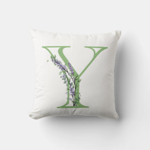 Alphabet Letter Y Lavender Eucalyptus Kissen