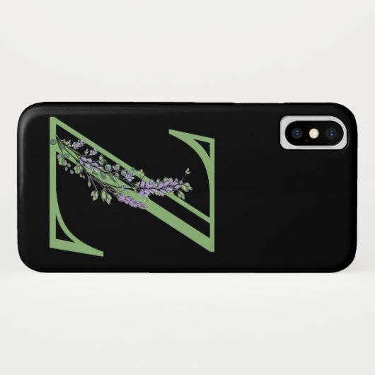 Alphabet Letter Z Lavender Eucalyptus Case-Mate iPhone Hülle (Rückseite (Horizontal))