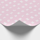 Alphabet Letters Abc Muster hellrosa weiße Geschen Geschenkpapier (Ecke)