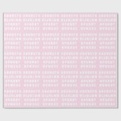 Alphabet Letters Abc Muster rosa weiße Kinder Gesc Geschenkpapier (Flach)