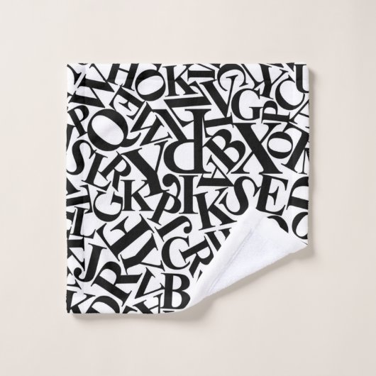 Alphabet Letters Badhandtuch Set (Waschlappen)