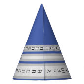 ALPHABET_LETTERS_Beautiful _BLUE_BLACK_GRAY Partyhütchen (Rückseite)