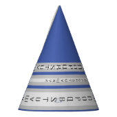 ALPHABET_LETTERS_Beautiful _BLUE_BLACK_GRAY Partyhütchen (Links)