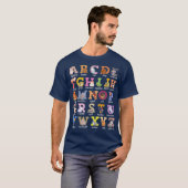 Alphabet Letters Cat Dog Ferret Hamster Parrot T-Shirt (Vorne ganz)