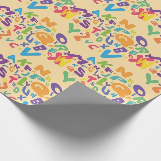 Alphabet Letters Design Wrapping Paper Geschenkpapier (Ecke)