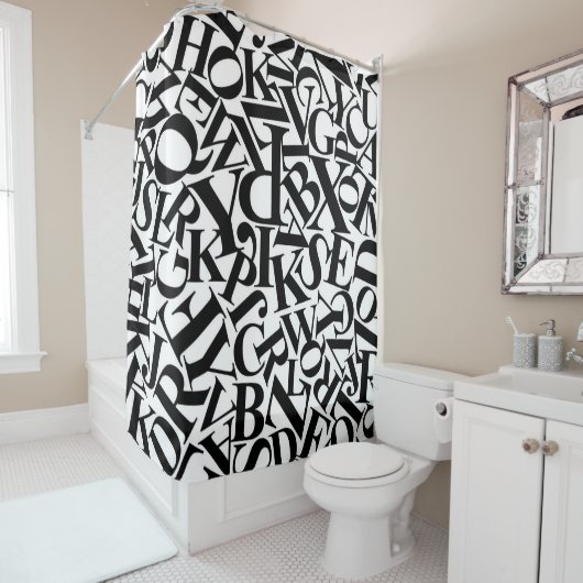 Alphabet Letters Duschvorhang (Beispiel)