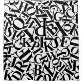 Alphabet Letters Duschvorhang (Vorderseite)