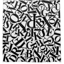 Alphabet Letters Duschvorhang