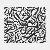 Alphabet Letters Fleecedecke (Vorderseite (Horizontal))