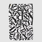 Alphabet Letters Golfhandtuch (Vorderseite)