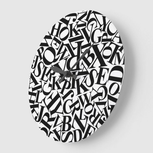 Alphabet Letters Große Wanduhr (Winkel)