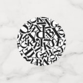 Alphabet Letters Konfetti (Klein Vorderseite)