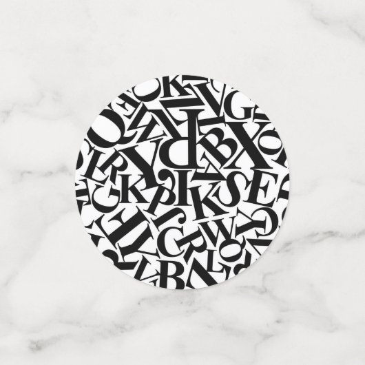 Alphabet Letters Konfetti (Klein Vorderseite)