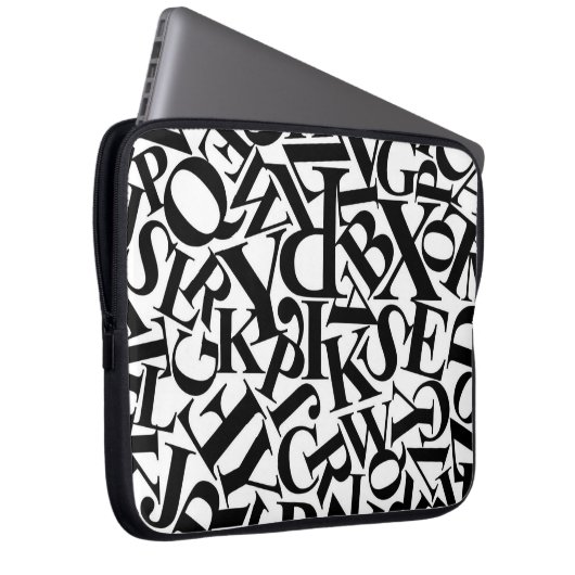 Alphabet Letters Laptopschutzhülle (Vorne Rechts)