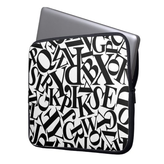 Alphabet Letters Laptopschutzhülle (Vorderseite Links)