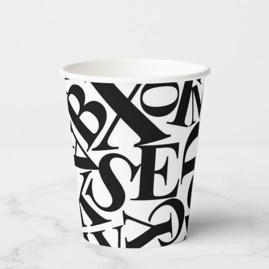 Alphabet Letters Pappbecher (Rückseite)