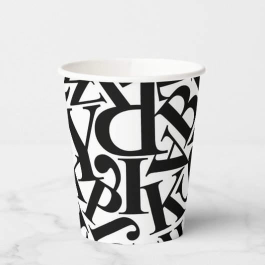 Alphabet Letters Pappbecher (Links)