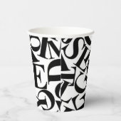 Alphabet Letters Pappbecher (Rechts)