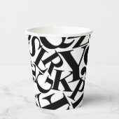 Alphabet Letters Pappbecher (Vorderseite)