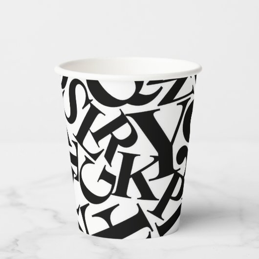 Alphabet Letters Pappbecher (Vorderseite)