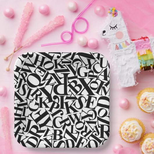 Alphabet Letters Pappteller (Party)