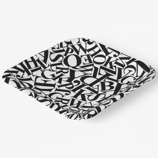 Alphabet Letters Pappteller (Gewinkelt)
