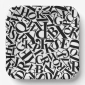 Alphabet Letters Pappteller (Vorderseite)