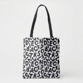 Alphabet Letters Pattern Tasche (Vorderseite)