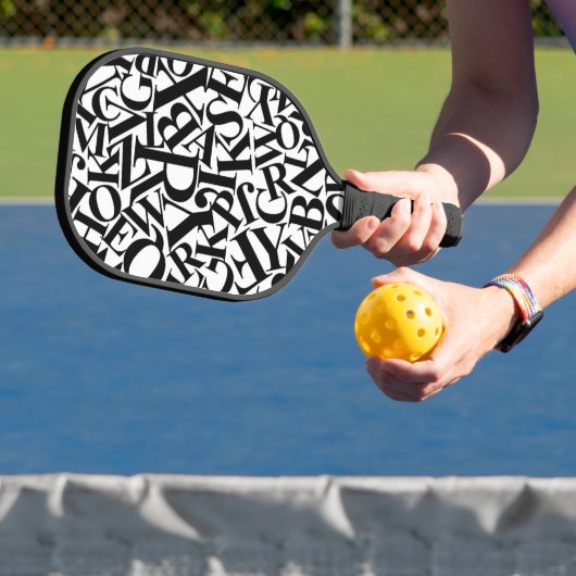 Alphabet Letters Pickleball Schläger (InSitu)