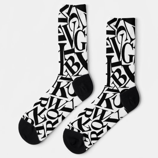Alphabet Letters Socken (Linkes Detail)