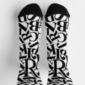 Alphabet Letters Socken (Oben)