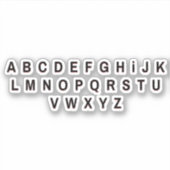 Alphabet Letters Stickers Aufkleber (Vorderseite)