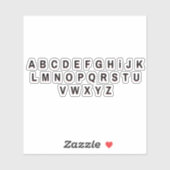Alphabet Letters Stickers Aufkleber (Blatt)