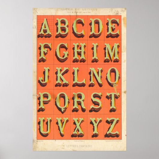 Alphabet (Lettres fantaisie) Poster (Vorne)