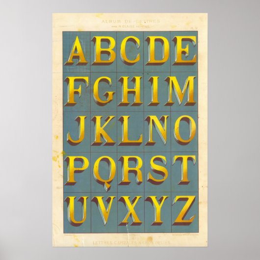Alphabet (Lettres kapitales) Poster (Vorne)