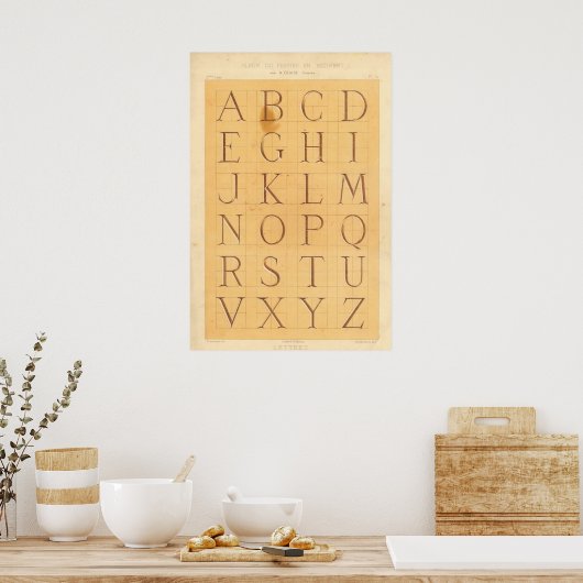 Alphabet (Lettres) Poster (Küche)