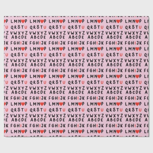 Alphabet-Liebe Geschenkpapier (Flach)