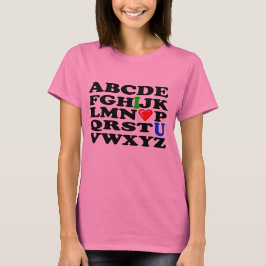 ALPHABET-LIEBE T-Shirt (Vorderseite)