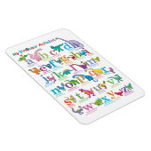 Alphabet-Liste der Dinosaurier Magnet (Rechte Seite)