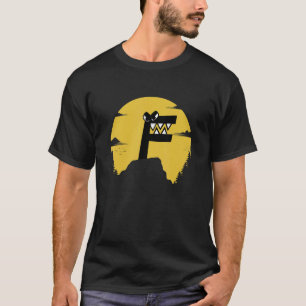 Alphabet Lore F Letter Jungen Retro Sonnenuntergan T-Shirt